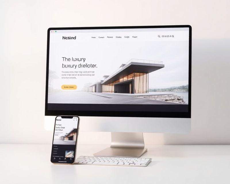 Property developer website shown on desktop and mobile