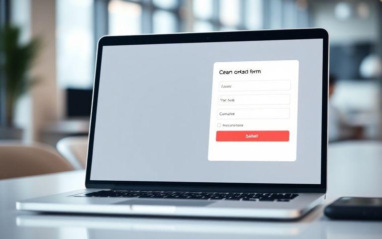 A clean, well-designed enquiry form